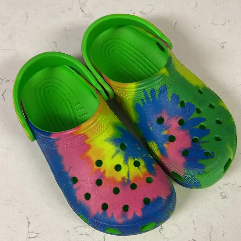 Crocs Big Kids Classic Tie Dye Clog Shoes from Finish Line Size 6 Junior